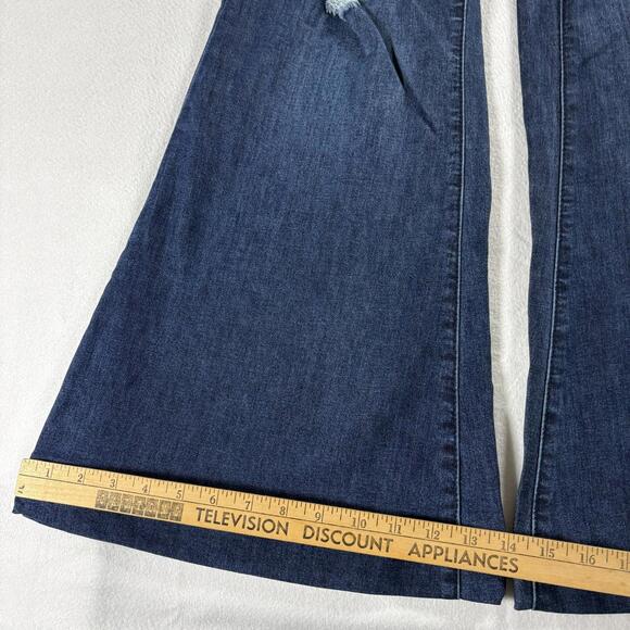 FTF Womens Vintage Y2K Distressed Flare Jeans Size 14 NWT Stretch Denim Retro EU - Picture 3 of 11